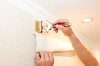 Pose de papier peint à Tassenières — revêtements muraux et toiles de verre